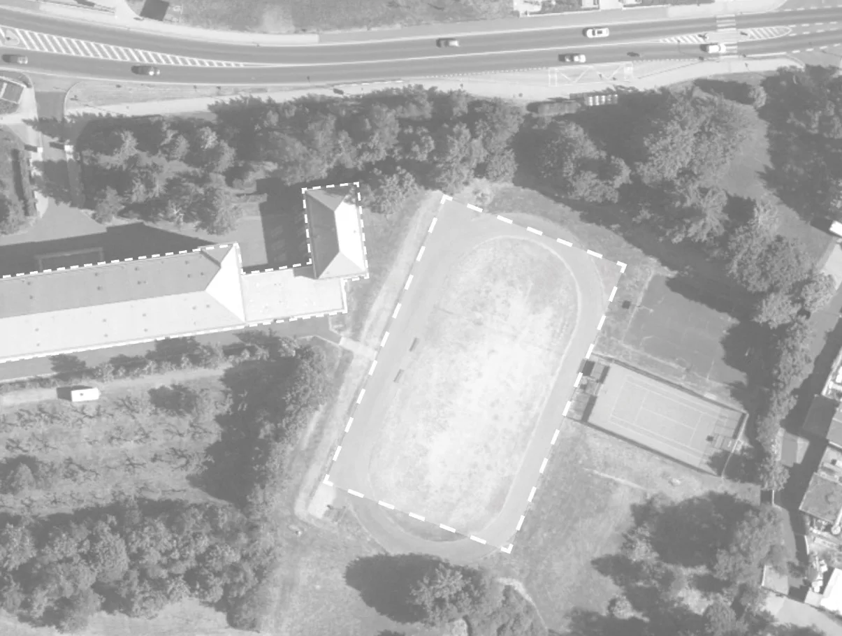 ortofoto mapa místa stavby